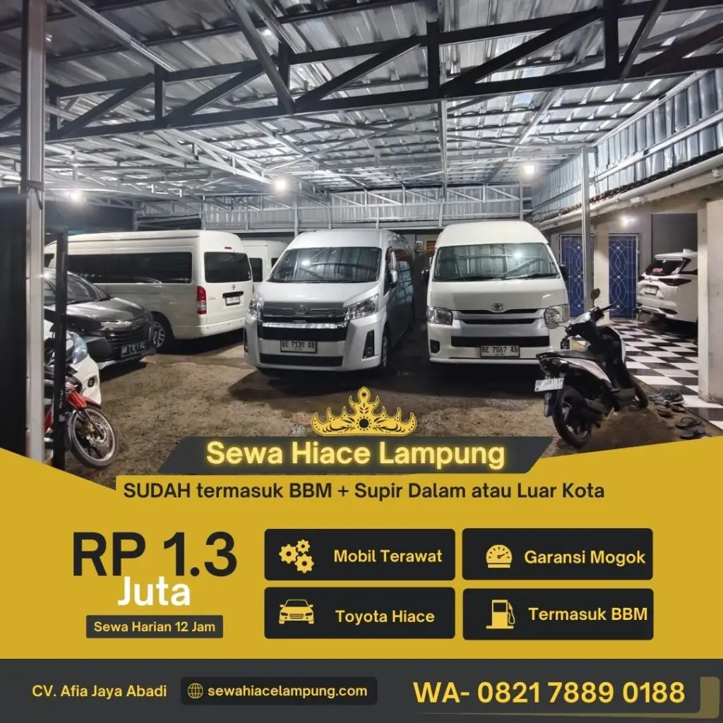 Rental Hiace Lampung ke Pantai Wisata