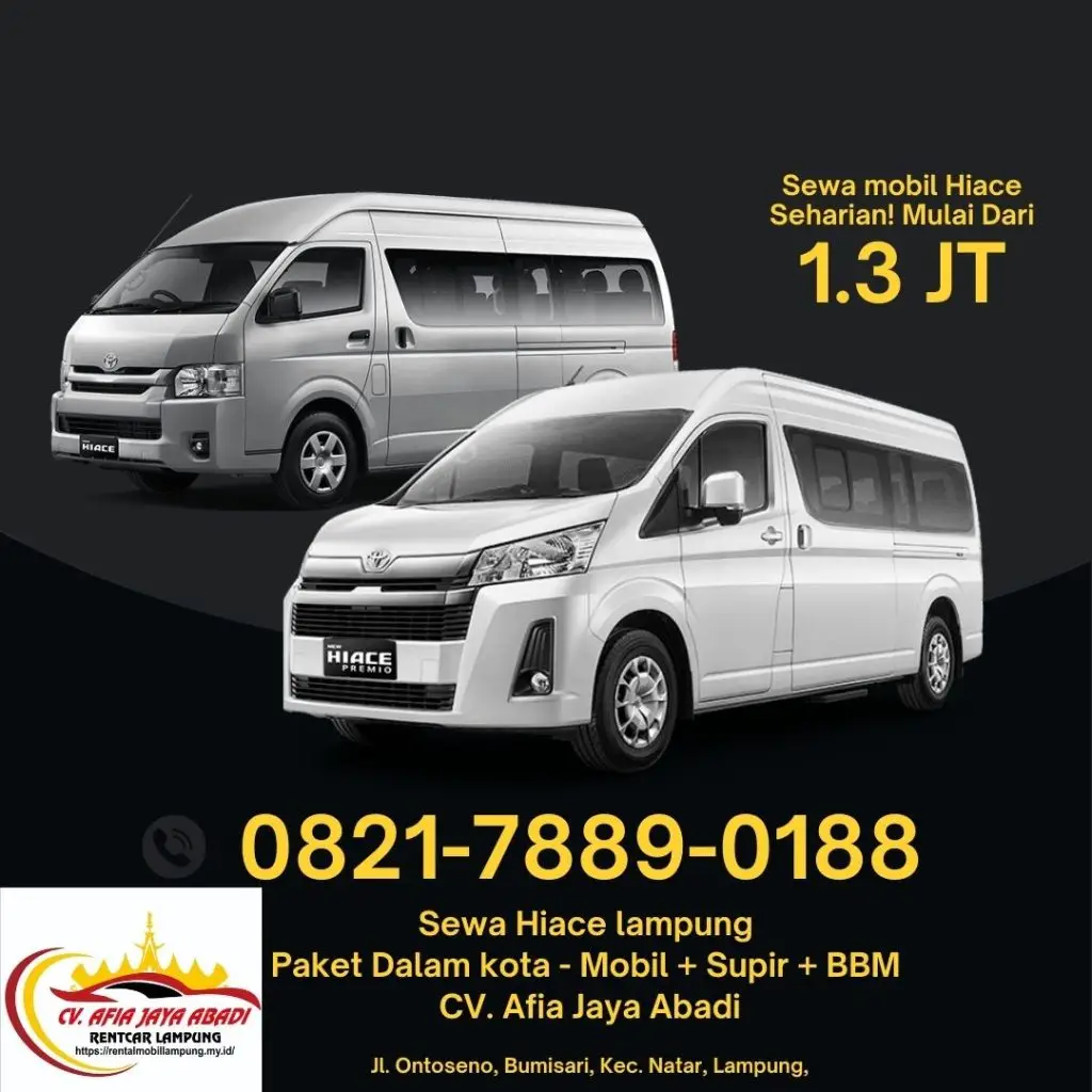 rental hiace bandar lampung