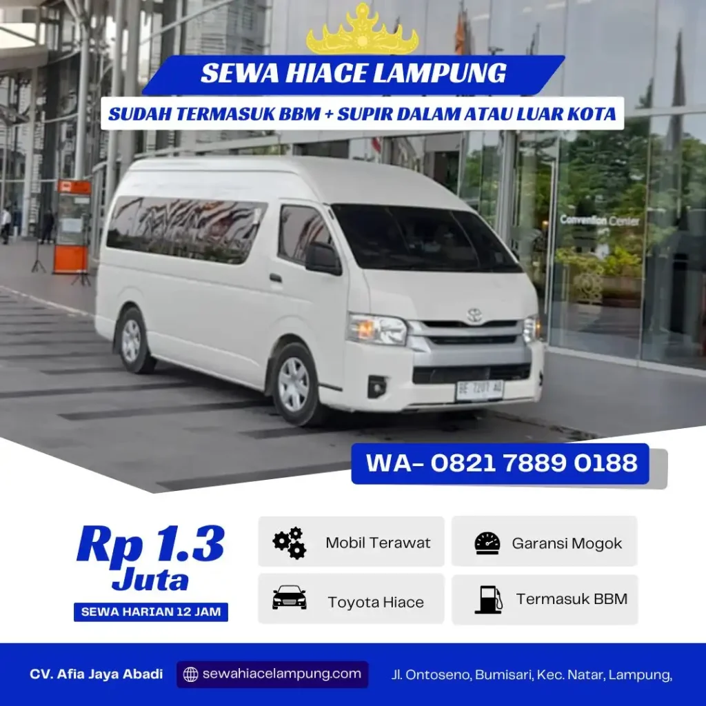 sewa hiace bandar lampung bandara
