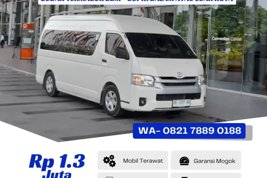 sewa hiace bandar lampung bandara